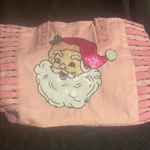 Pink Santa Tote Bag
